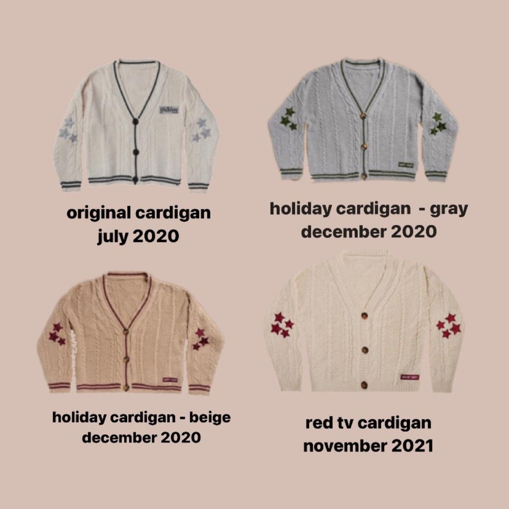 LOOKING FOR: Any of the 6 Taylor Swift cardigans she’s released